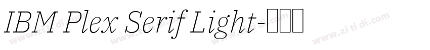 IBM Plex Serif Light字体转换